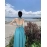 Seaside vacation style sexy backless hanging neck dress summer Bali beach fairy long dress in Thailand