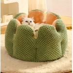 Cactus petal shaped pet nest keeps warm in winter, cat nest sleeps soft, dog nest dog mat