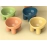 New macaron colored elephant leg neck protection bowl, cat food bowl, anti spill pet bowl, tableware