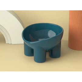 New macaron colored elephant leg neck protection bowl, cat food bowl, anti spill pet bowl, tableware
