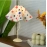 Umbrella shaped petal desk lamp with personality and irregular design sense, dopamine dot color art table lamp, bedside lamp
