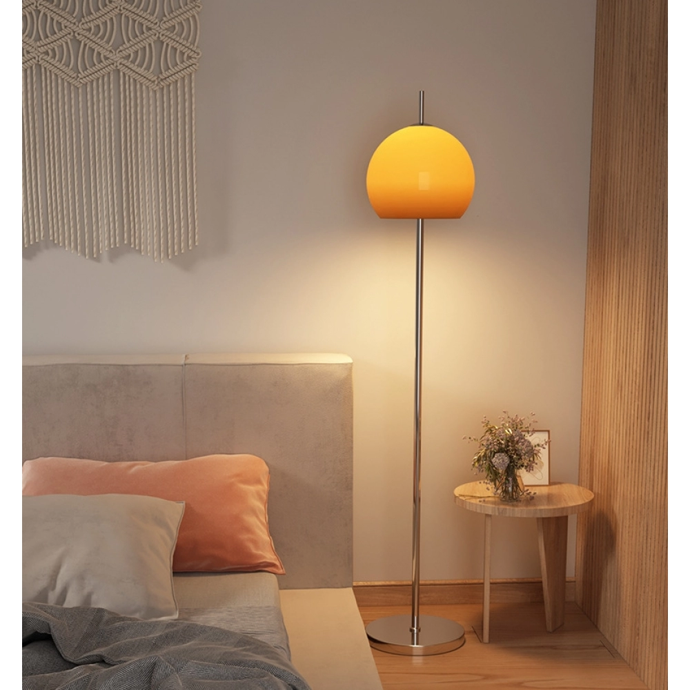 Design sense floor lamp American retro living room bedroom study glass creative LED cream atmosphere upright desk lamp Design sense floor lamp American retro living room bedroom study glass creative LED cream atmosphere upright desk lamp