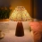 Nordic retro ceramic desk lamp with pleated bedroom bedside lamp design, imitating wood grain decoration atmosphere, small night light