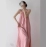 Dopamine pink blend camisole dress for women in summer, slimming and exuding a slimming temperament. Large skirt for beach vacation, sleeveless long dress